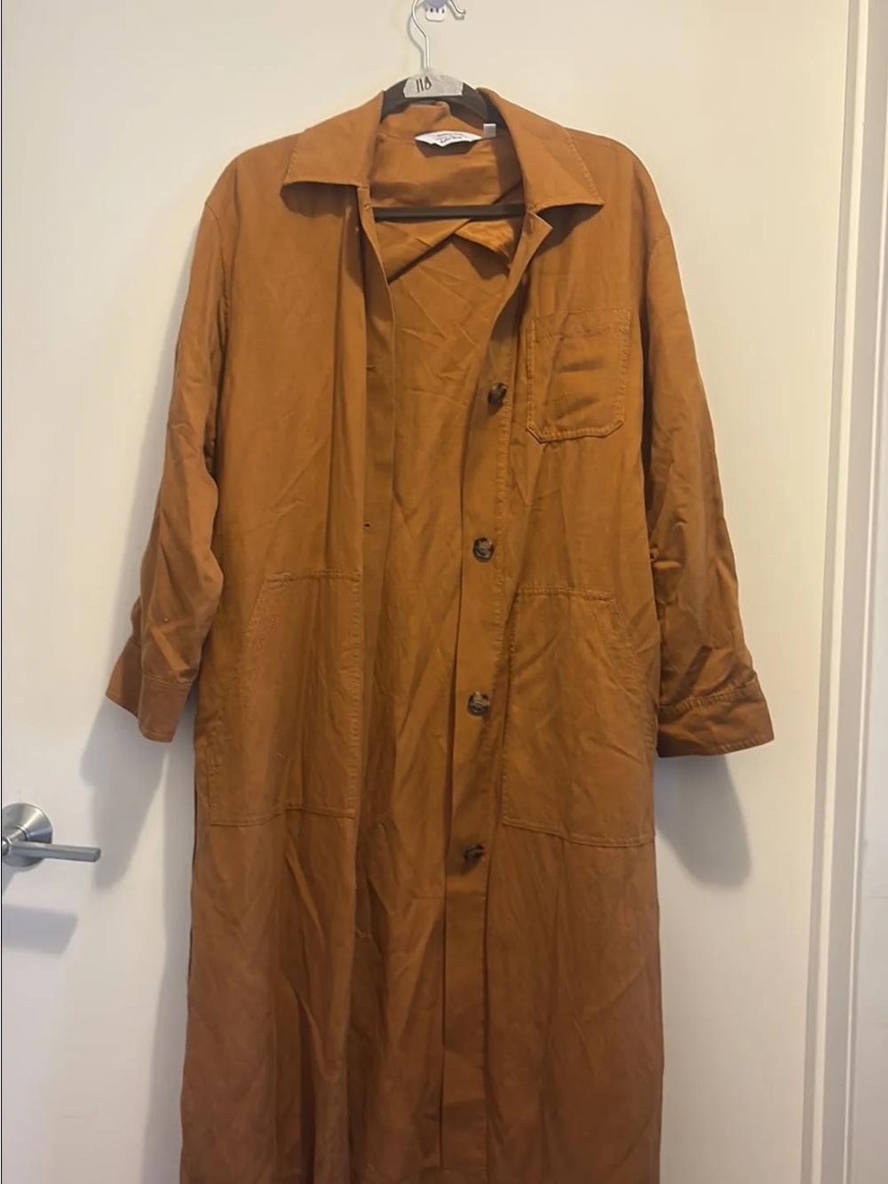 & Other Stories Oversized Utilitarian Trench-coat in Camal Brown